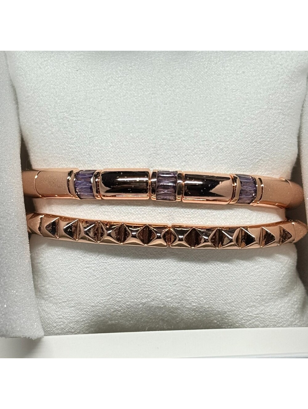 Bomb Party Gem Society Bracelets "Unstoppable Dreams" Light Purple on Rose Gold